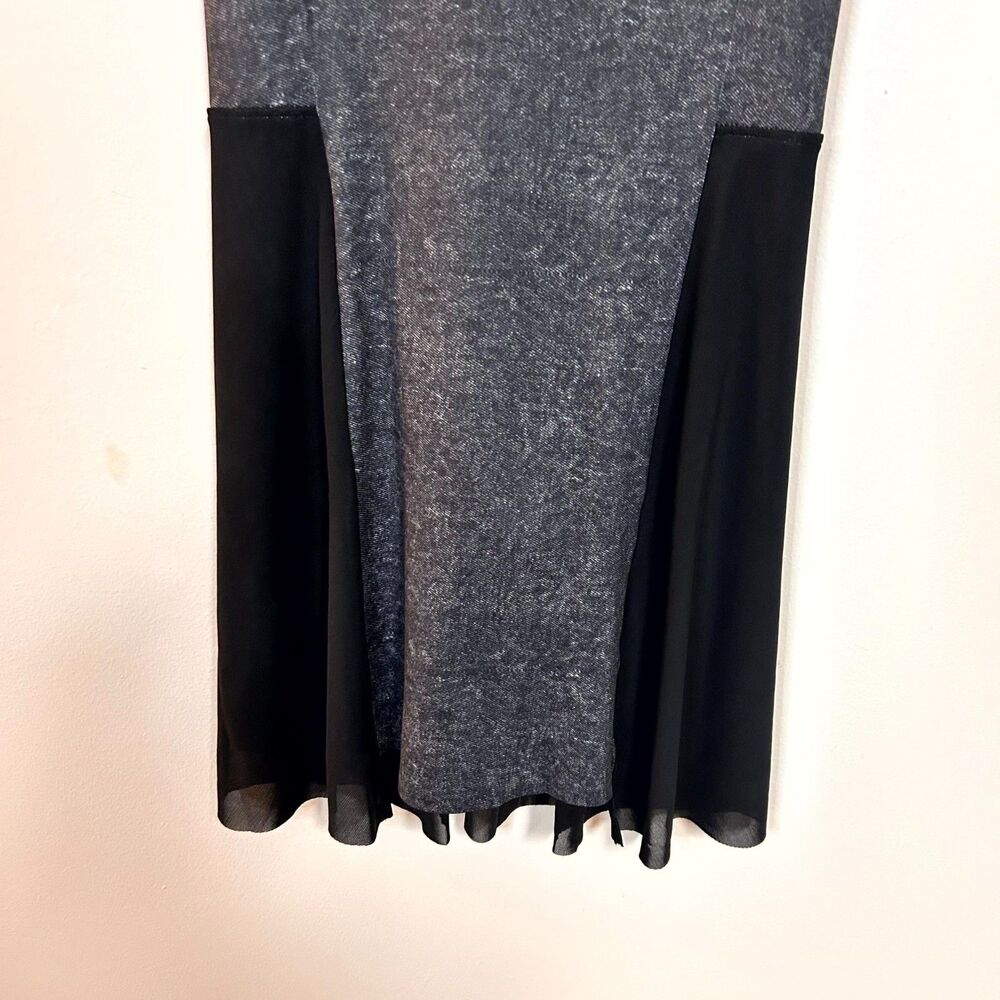 Ellesse Teasel Tennis Dress Women 10 Black Denim Racerback Sleeveless Active NWT - Picture 10 of 14